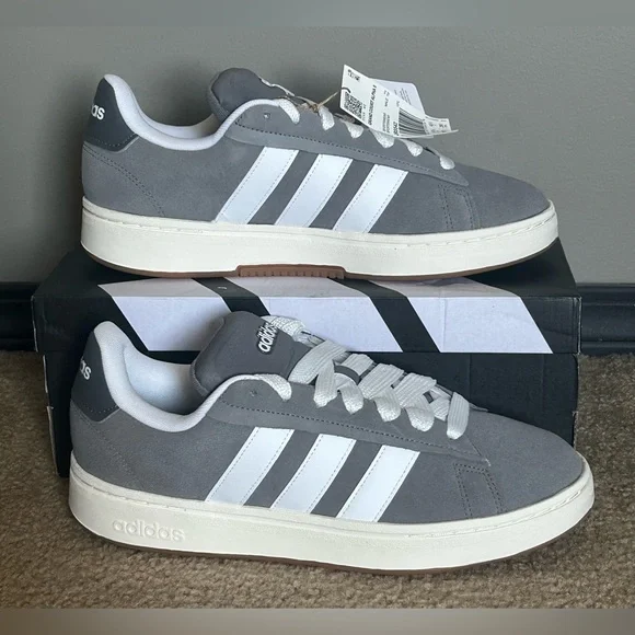 Adidas Men's Grand Court Alpha 00s Classic Gray and White Sneakers size 11 - Picture 5 of 12